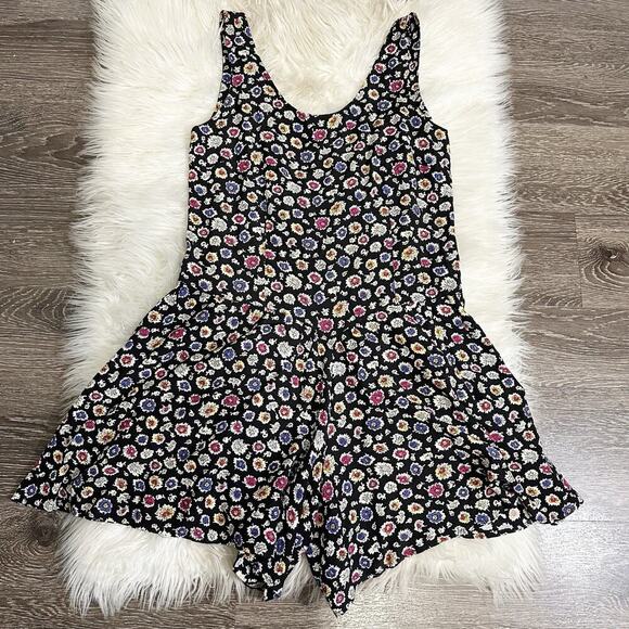 The Limited Pants - Vintage Y2K The Limited Womens Romper Size XS 90s Floral Scoop Neck Sleeveless
